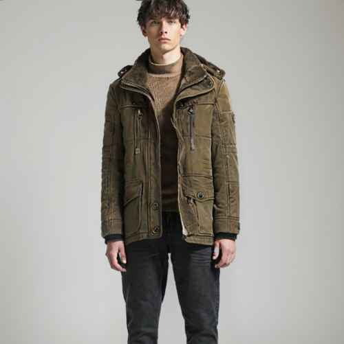 Men's Hooded Parka w/ fleece