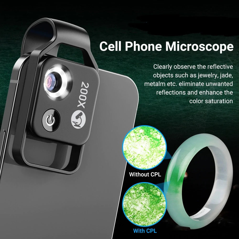 200X magnification Lens for Cell phone cameras