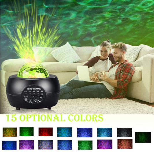 LED Water Ripple and Laser Projector with Bluetooth Wireless Speaker
