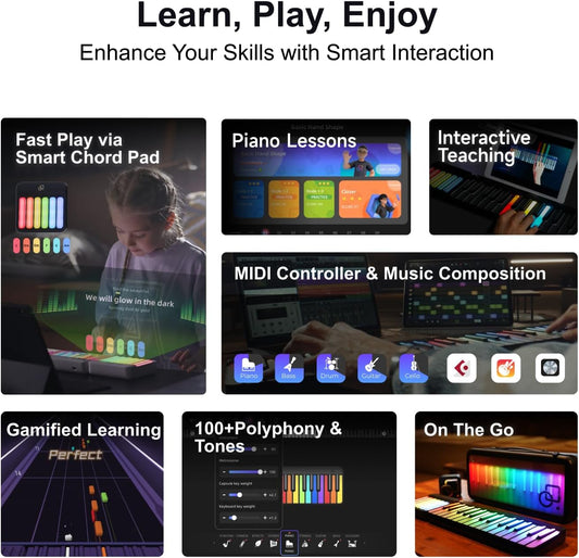Smart Piano Keyboard with MIDI Controller
